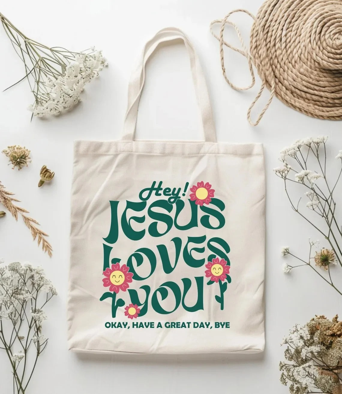 DWNLY Jesus Loves You Tote Bag