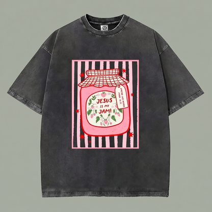 Berry Blessed Tee - Vintage Black