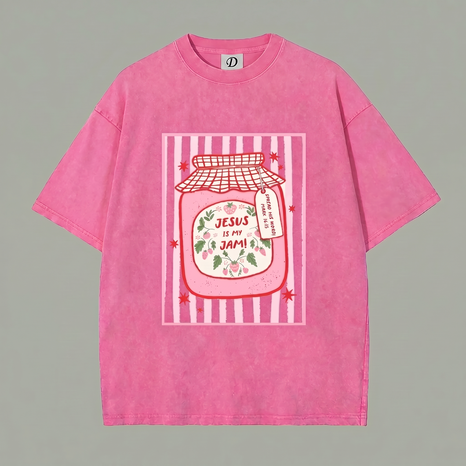 Berry Blessed Tee - Hot Pink