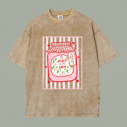 Berry Blessed Tee - Khaki Tan